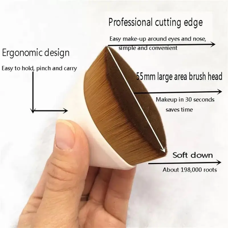 1 шт. профессиональный макияж Шестигранная Одиночная кисть для пудры натуральная