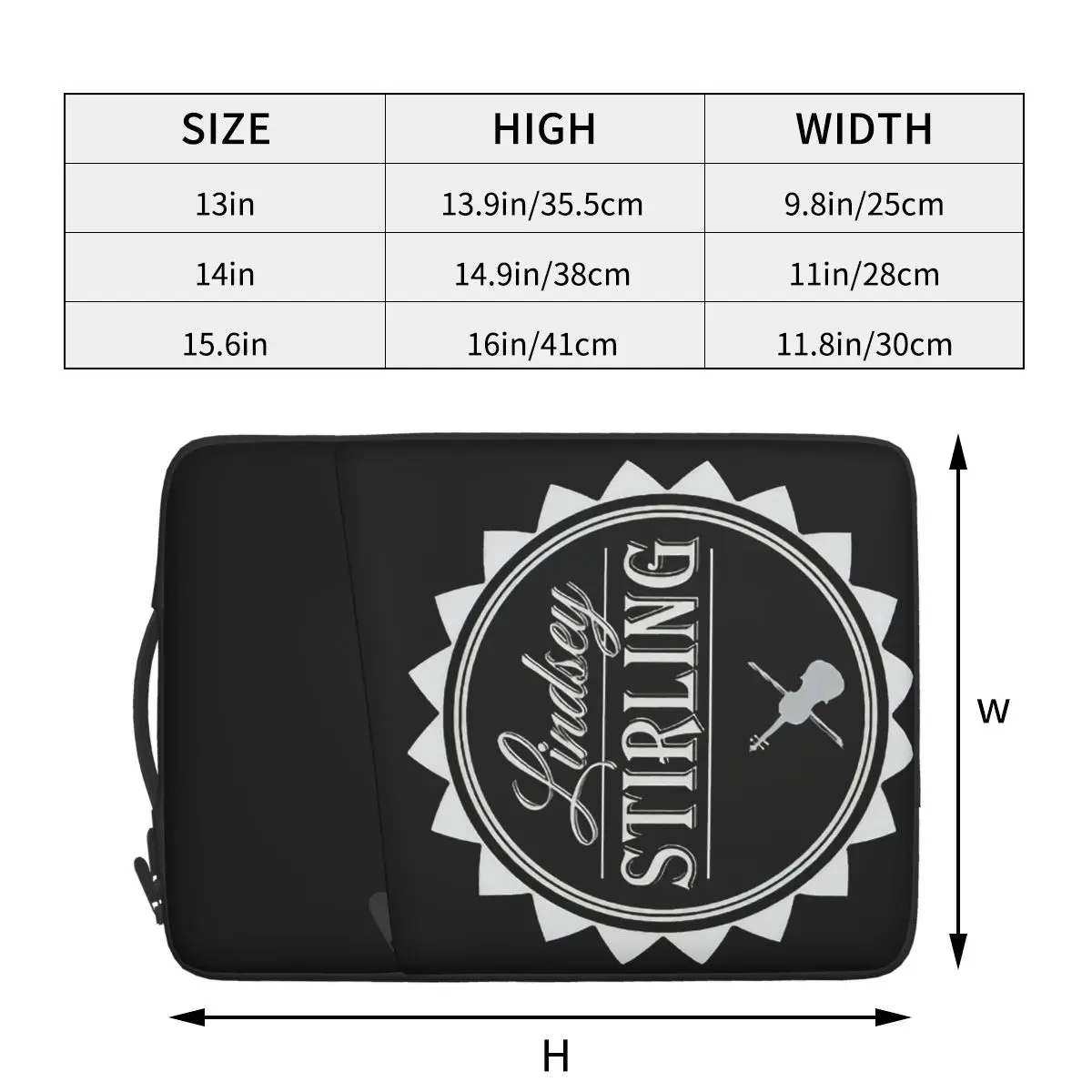 

Lindsey Stirling Waterproof laptop bag 13 14 15 inch. Laptop bag protective cover for briefcase.