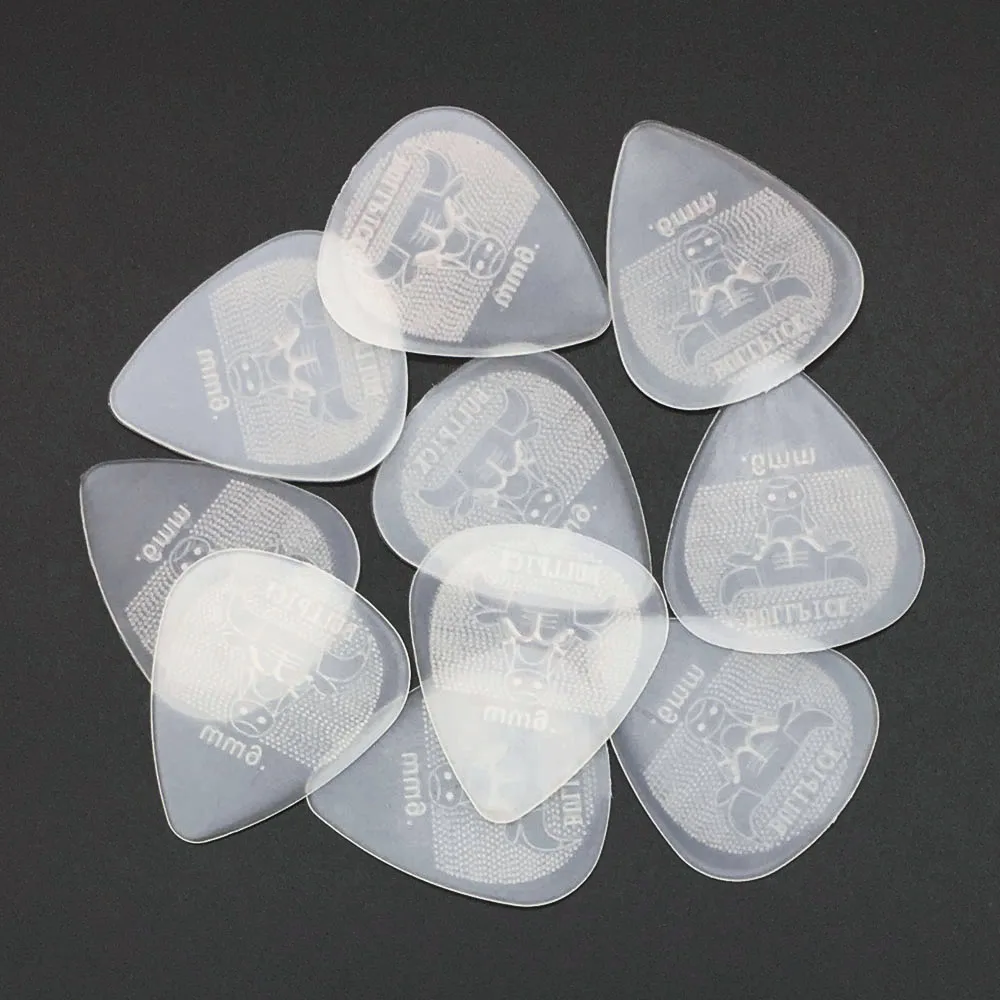 12 stücke bull kopf 073mm gitarre pick super durable nylon non slip design vermittler akustische elektrische guitarra streicher strum free globa