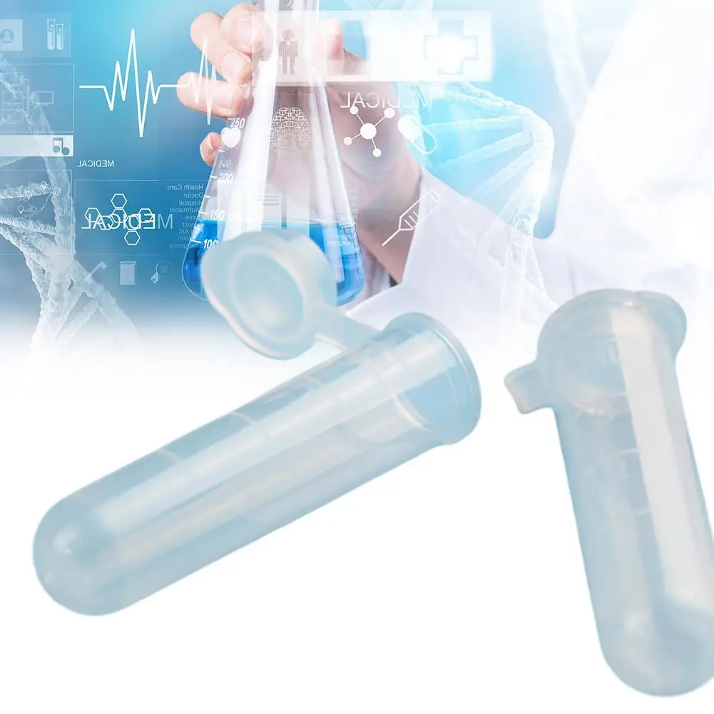 

5ml Laboratory Chemistry Plastic Vial Tube Sample Storage Polypropylene Graduated Tubes Test Container Chemistry Supplies C C2J1