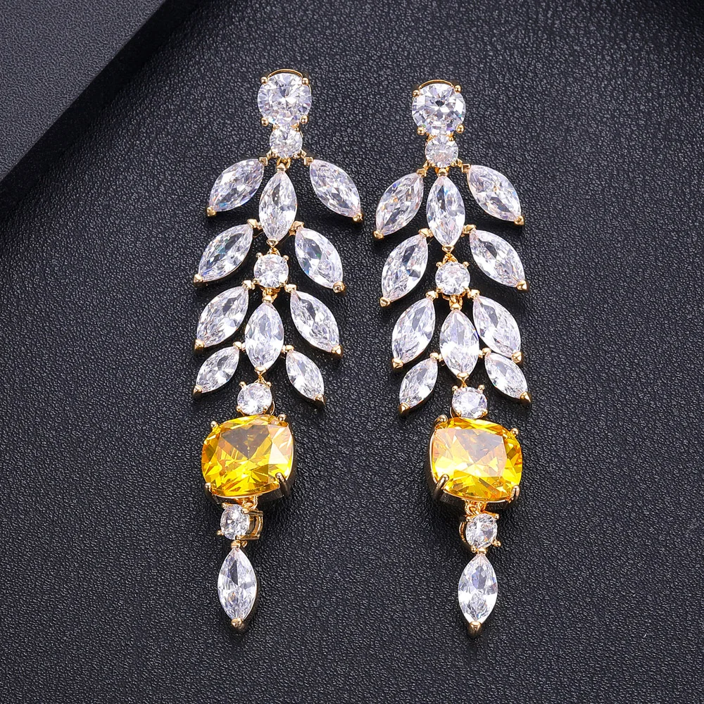 JanKelly гладкие желтые янтарные серьги-подвески с бантом для женщин Свадебные