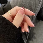 Накладные ногти, 24 шт., накладные ногти с розовым леопардовым рисунком, Набор накладных ногтей с полным покрытием