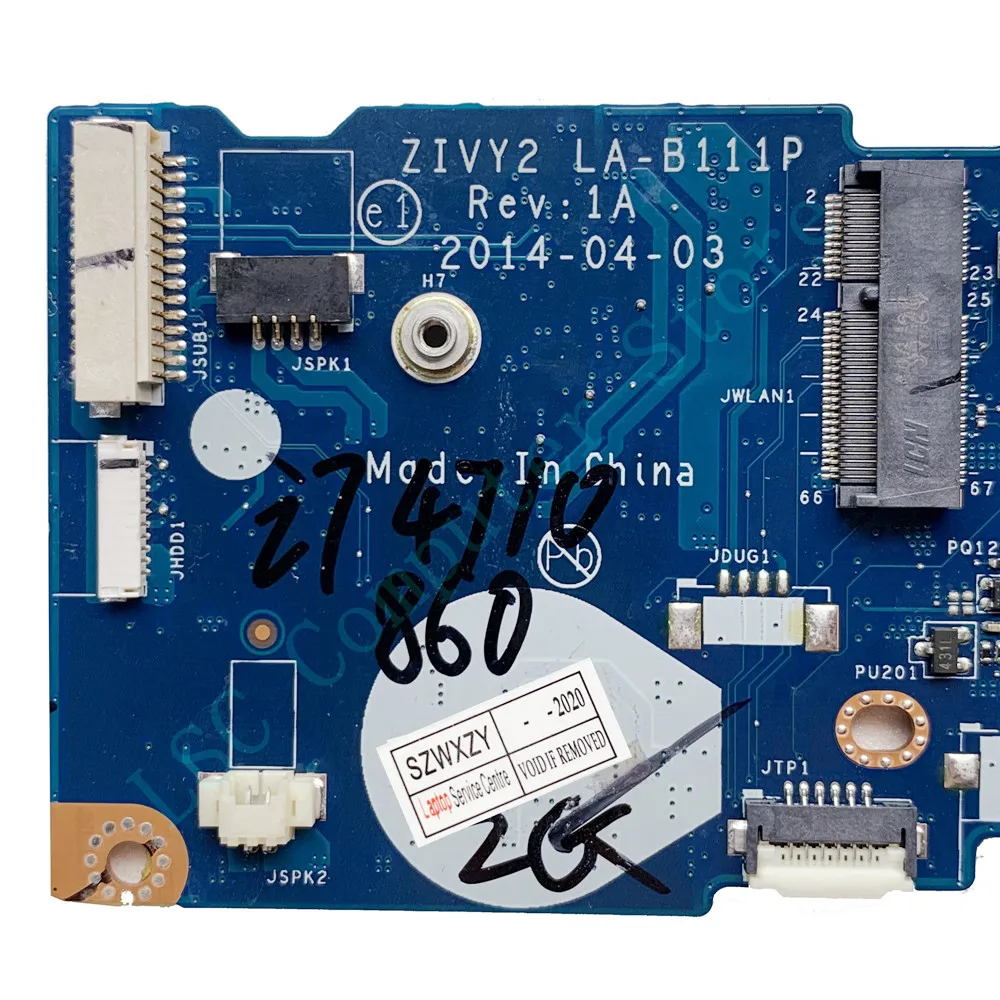 For Lenovo Ideapad Y50-70 Laptop Motherboard ZIVY2 LA-B111P SR1PX I7-4710HQ HM87 860M 2GB 5B20G57047 100% Tested Fast Ship | Компьютеры и