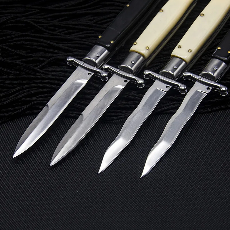 Итальянский нож открывающийся крестного отца мафии зеркальное лезвие из