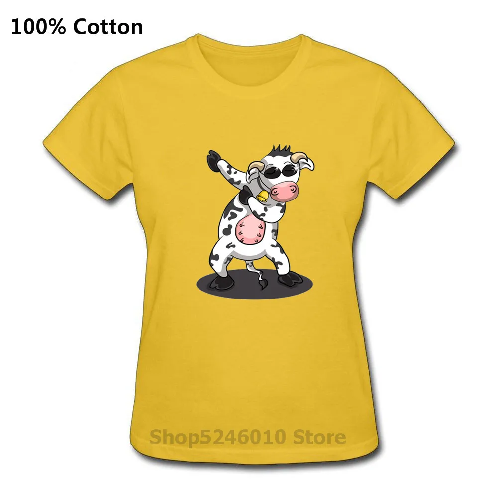 Потрясающая футболка Dab Dancing Cow Женская забавная с изображением животного подарки