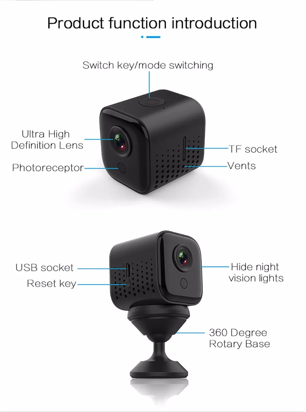 A11, A12, A10, 1080 P, HD, Wifi, IP, мини камера, ночное видение, безопасность, микро домашнее, умное видеонаблюдение, обнаружение движения, видео DVR, видеокамера PK, SQ23