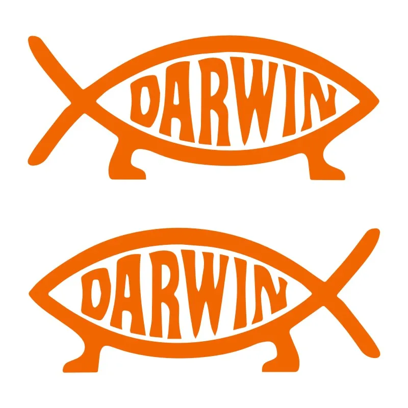 car Stickers 13.6CM*5.7CM Darwin Fish Cartoon Car Motorcycles Decoration 3D Reflective Waterproof Styling Custom Sticker | Автомобили и