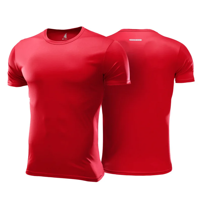 Эластичная мягкая мужская и женская футболка для бега фитнеса спорта на открытом