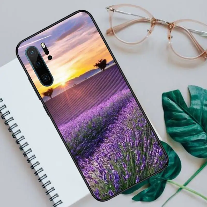 

simple lavender Romantic Purple flowers Phone Case For Huawei honor Mate P 10 20 30 40 i 9 8 pro x Lite smart 2019 nova 5t