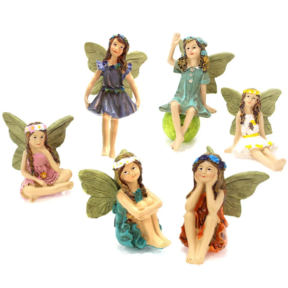 

Miniature Garden Fairies Figurines Resin Mini Fairy Statue Figure Fairy Garden Ornaments Decorations Accessories Dropshipping