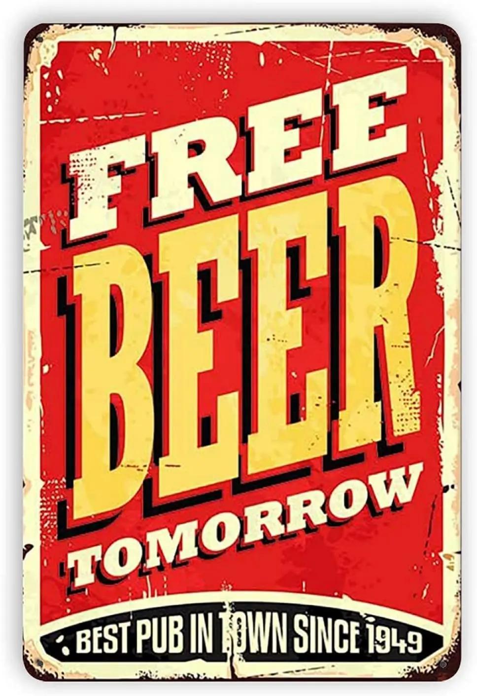 

Винтажный металлический знак «Свободное пиво завтра», ретро металлический жестяной знак, Настенный декор для гаража, бара, паба, дома, улицы...
