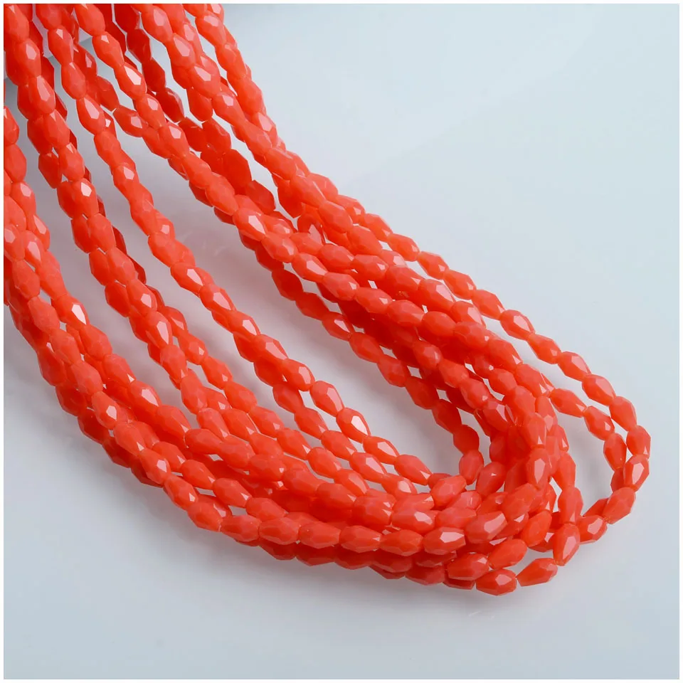 Китайские бусины завод 3x5 мм каплевидные DIY ювелирные изделия стеклянные для