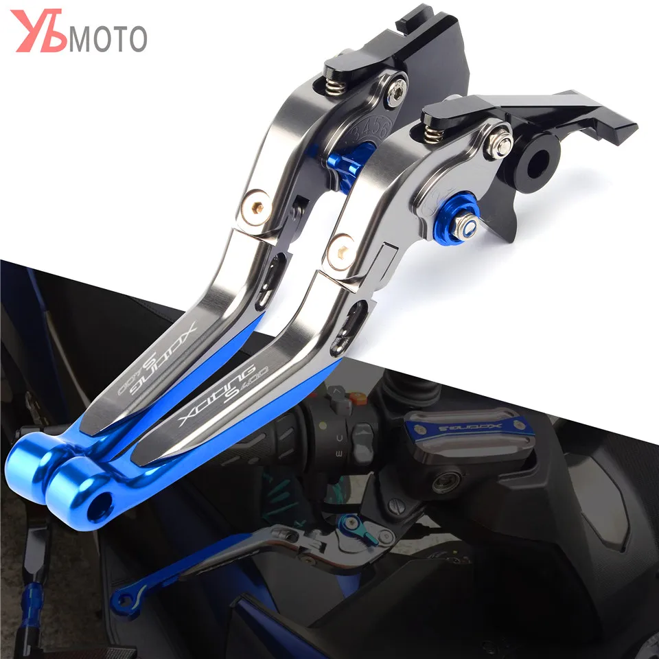 Top brand Motorcycle CNC Accessories Ajustable Clutch Brake Levers For KYMCO XCITINGS400 XCITING S 400 2017 2018 2019 with logo |