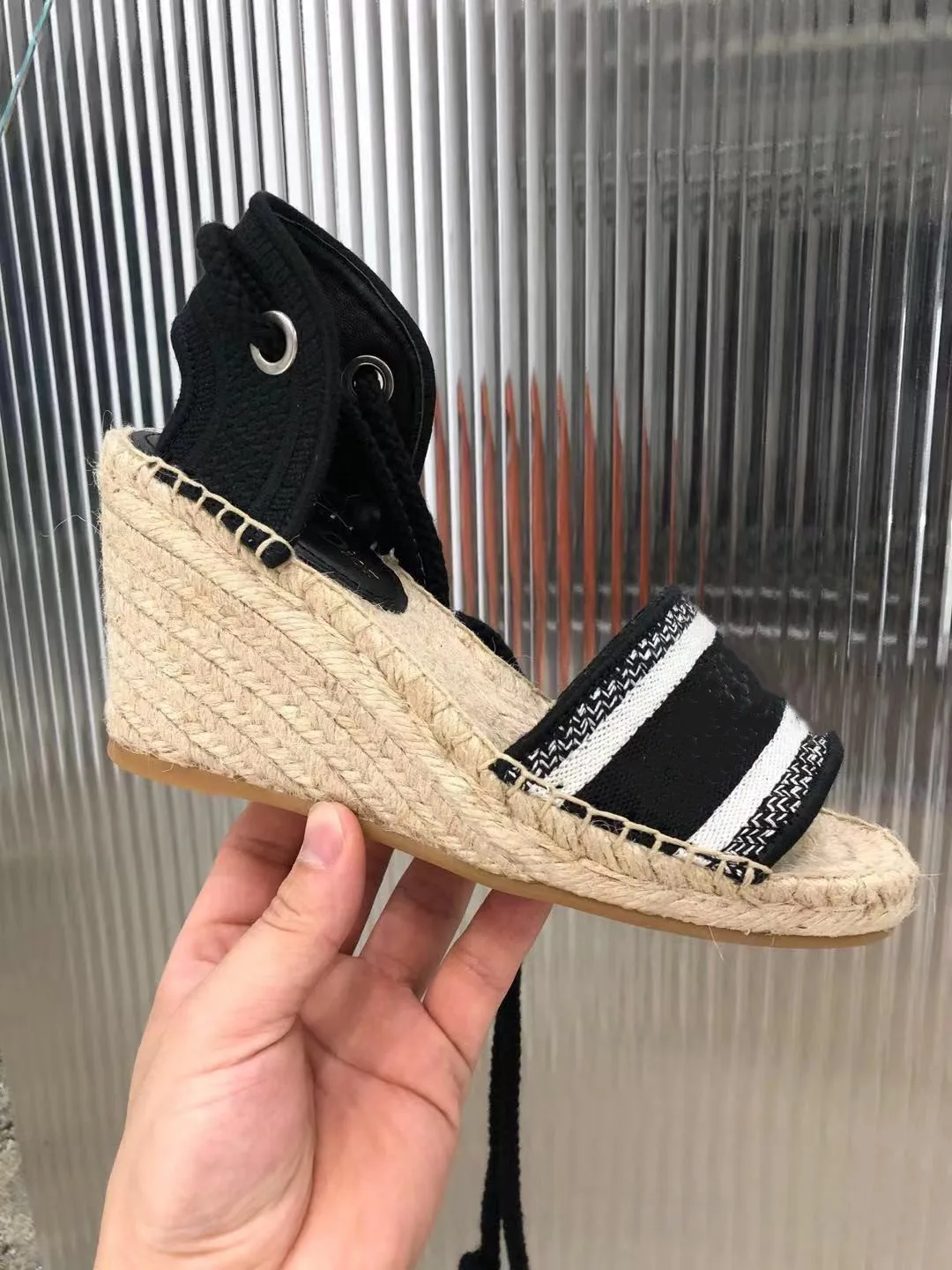 

New Summer Gladiator Lace Up Luxury Women Espadrilles Vacation Flats Sandals Shoes Women Zapatos Mujer