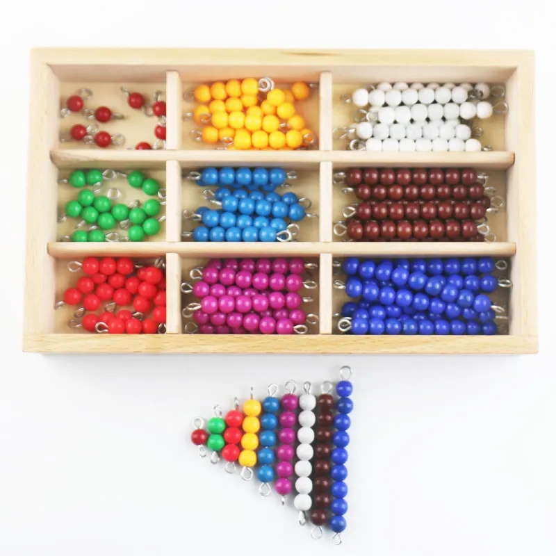 Материалы Монтессори Matematica красочные бусины в коробке математические
