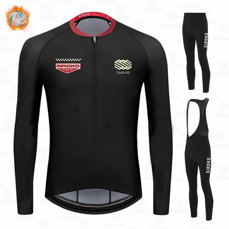 

Новинка 2021, зимняя велосипедная одежда SIROKO, одежда для горного велосипеда, профессиональная команда, Мужская одежда, флисовая одежда для го...