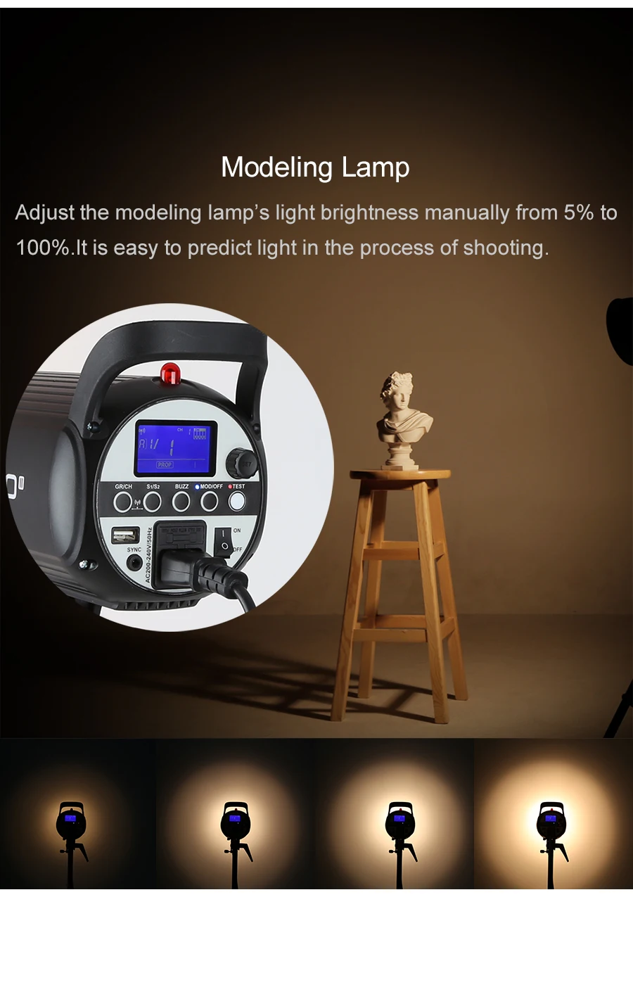 Профессиональная студийная стробоскопическая вспышка Godox SK400II 400Ws со встроенной беспроводной системой X 2,4G, обновление для креативной съемки SK400