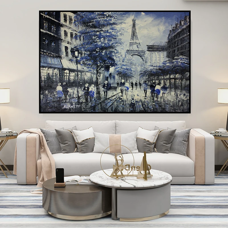 

Romantic City Paris Eiffel Tower Landscape Canvas Painting Abstract Prints Posters Wall Art Pictures For Living Room Home Decor