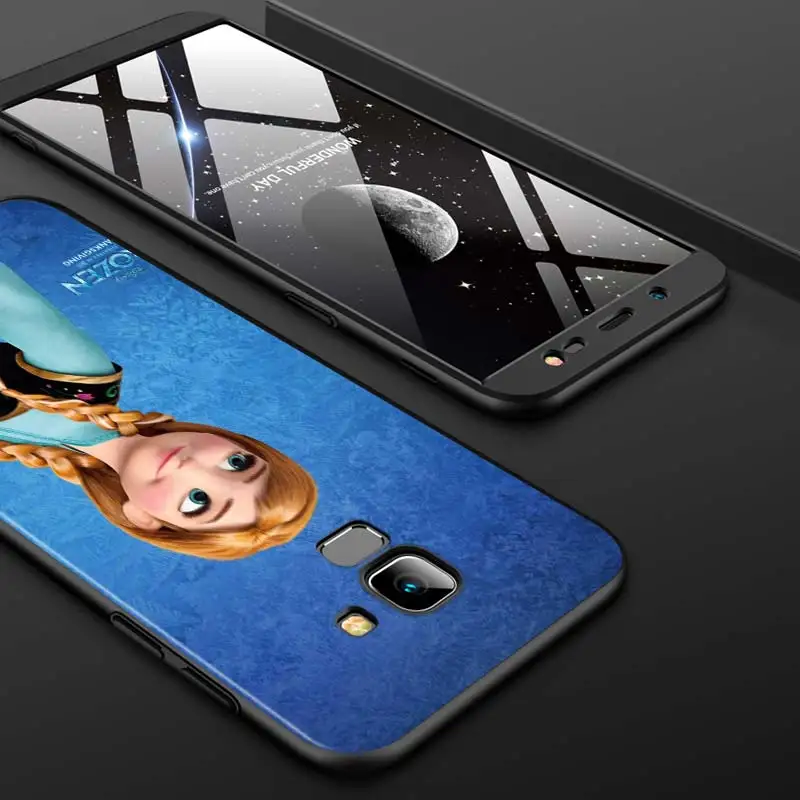 

Princess Aisha and Anna for Samsung Galaxy J2 J3 J4 Core J5 J6 J7 J8 Prime duo Plus 2018 2017 2016 Soft Black Phone Cover