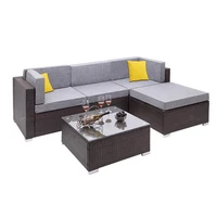 outdoor patio rattan sofa chair coffee table sectional conversation sofa garden sofa furniture set usa warehouse fast shipping