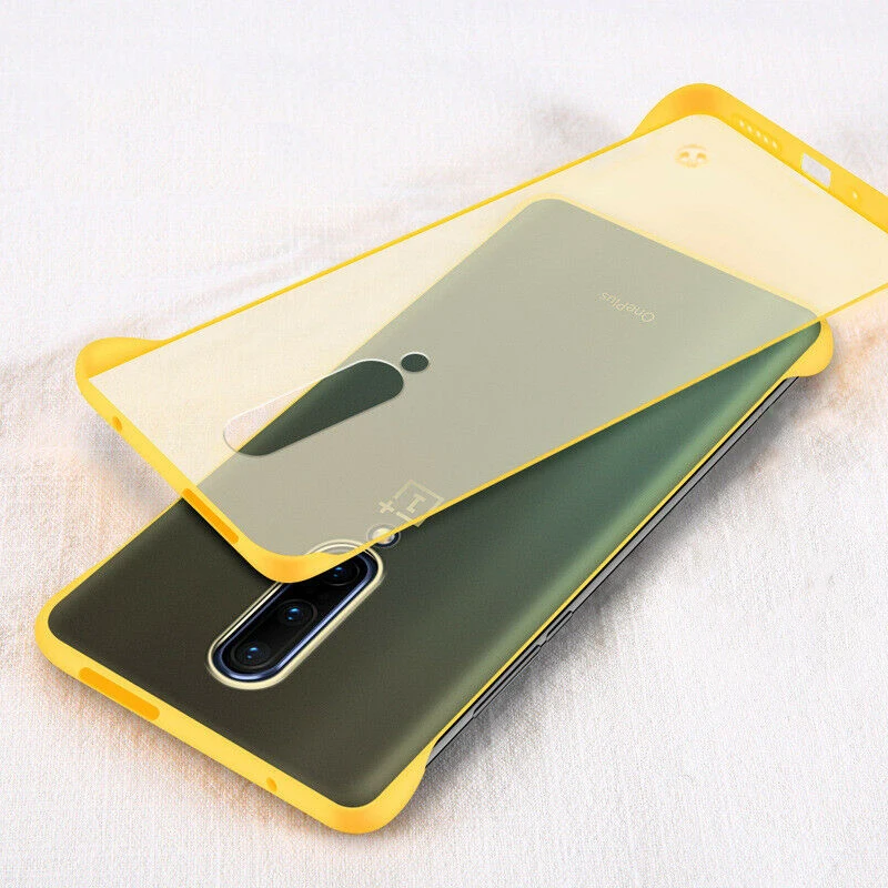 Бескаркасный чехол для OnePlus 7 Pro 6 6 t прозрачный жесткий чехол для One Plus 7pro 6 t Защитный матовый чехол для телефона 1+ 7 - Цвет: Золотой