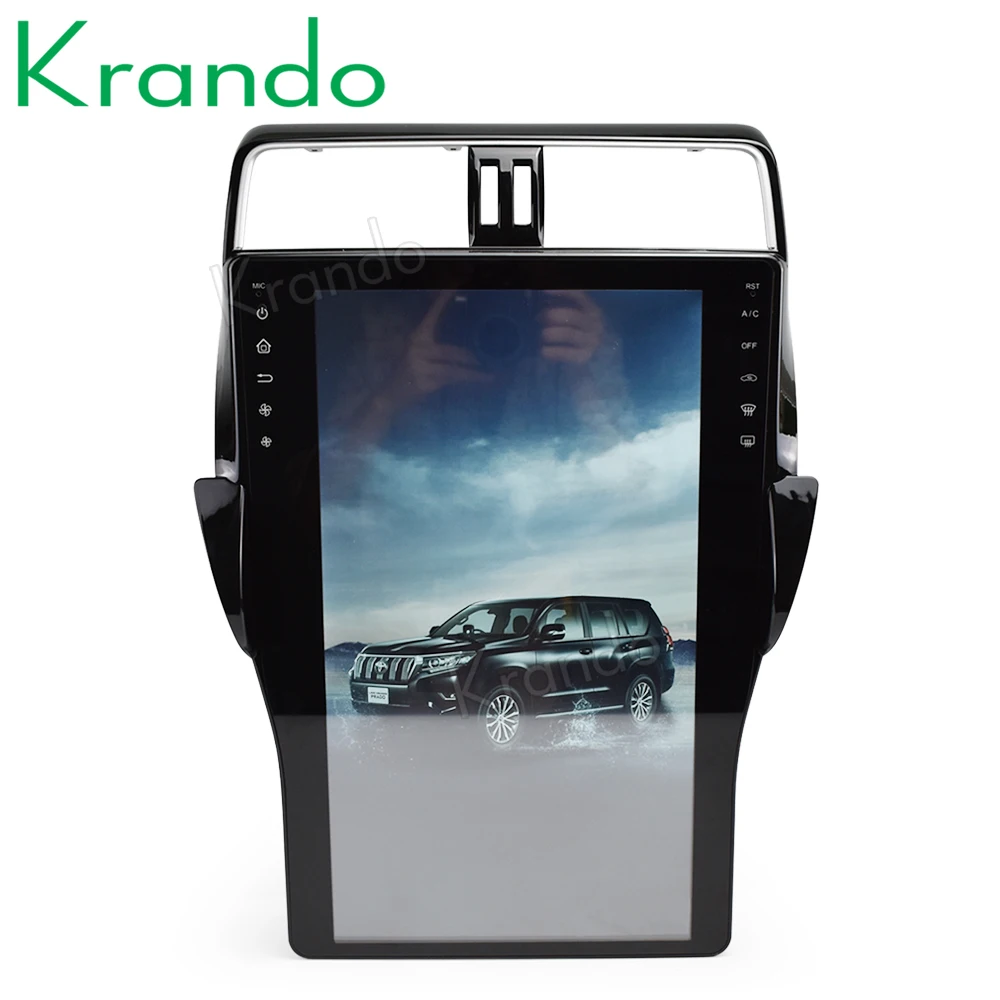 Автомобильная аудиосистема Krando 16 дюймов в стиле Tesla Android 9 0 gps навигация для Toyota Prado