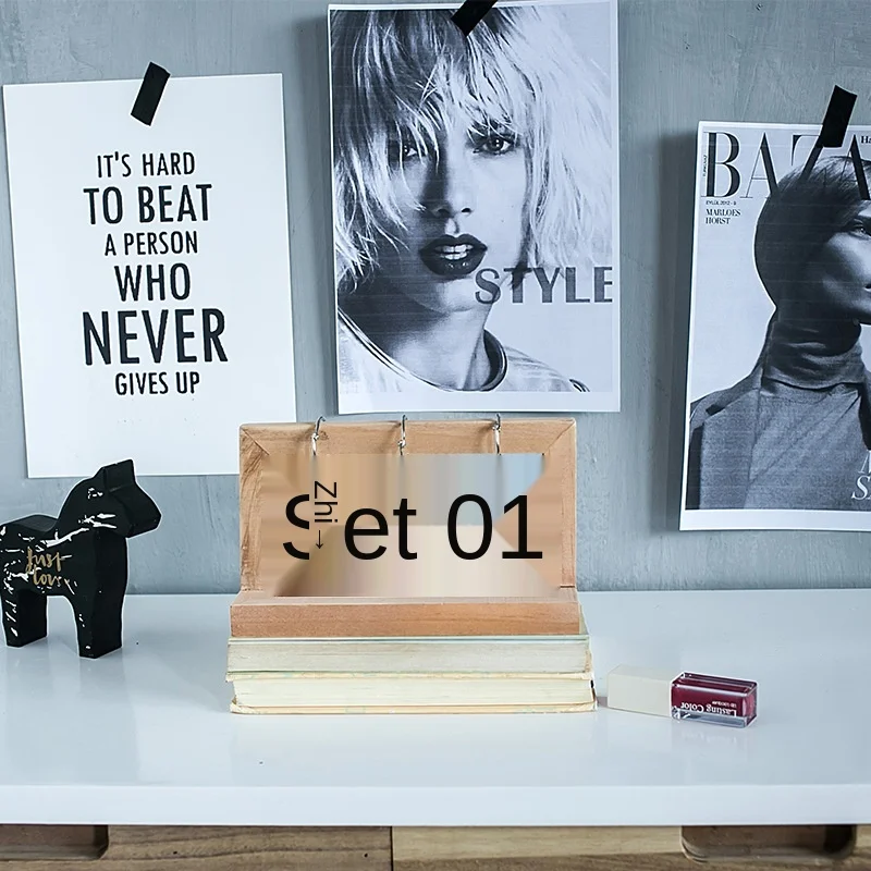 Креативный простой деревянный календарь украшение для стола маленькое кабинета