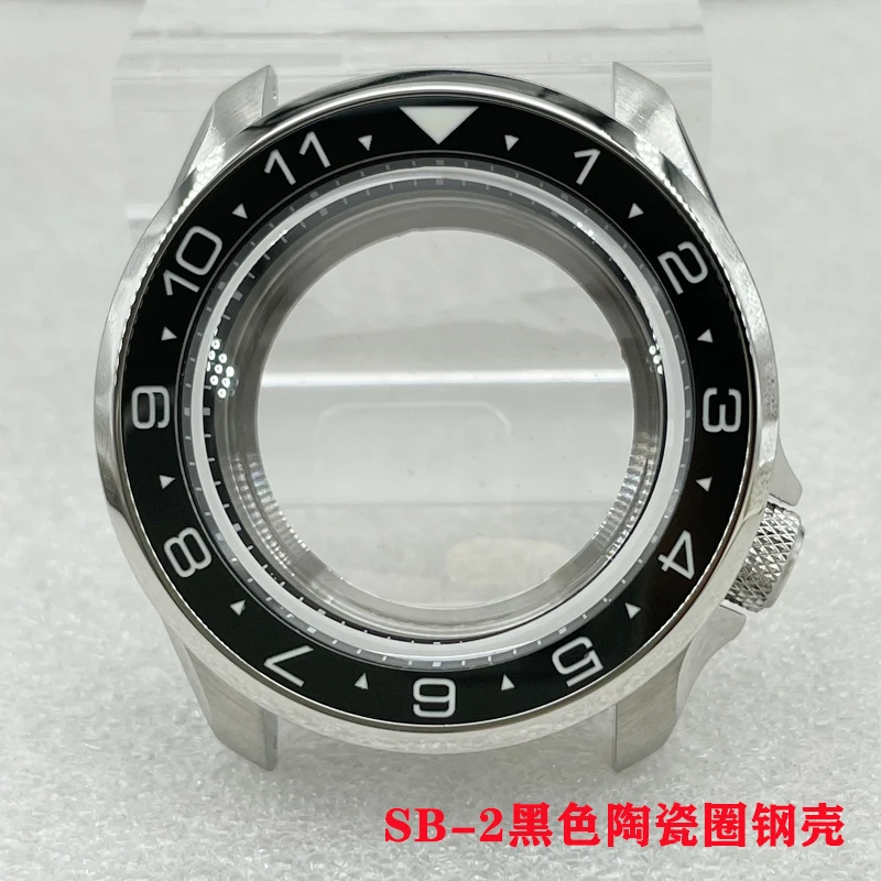 Watch Part 42.3mm SKX007/009 Stainless Steel Watch Case Ceramic Rotating Bezel See-Through Case Back Fit NH35/36 Movement 20Bar