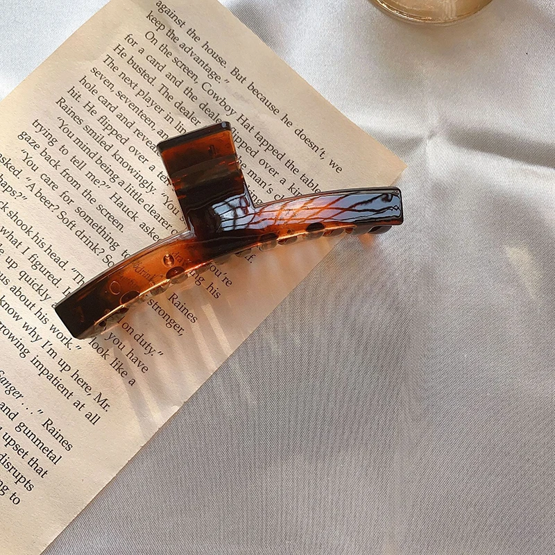 

2021 New Hyperbole Big Acrylic Hair Claw Clips Big Size rectangle Makeup Hair Styling Barrettes for Women Hair Accessories