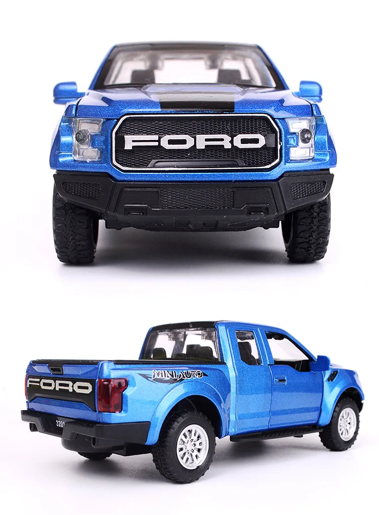 1:32 игрушечный автомобиль Ford F150 RAPTOR металлическая игрушка из сплава литой и
