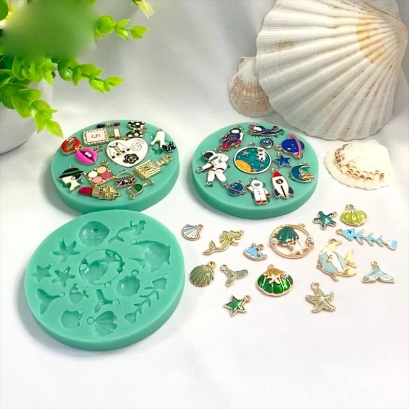 

Earrings Epoxy Resin Mold Necklace Pendant Silicone Mould DIY Crafts Jewelry Casting Tools