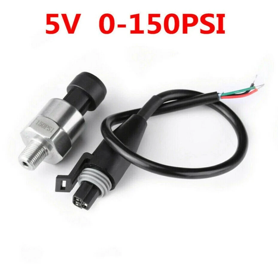 

DC 5V 1/8 "NPT резьбовой датчик давления Передатчик датчик из нержавеющей стали датчик давления масла воздуха воды 150 PSI