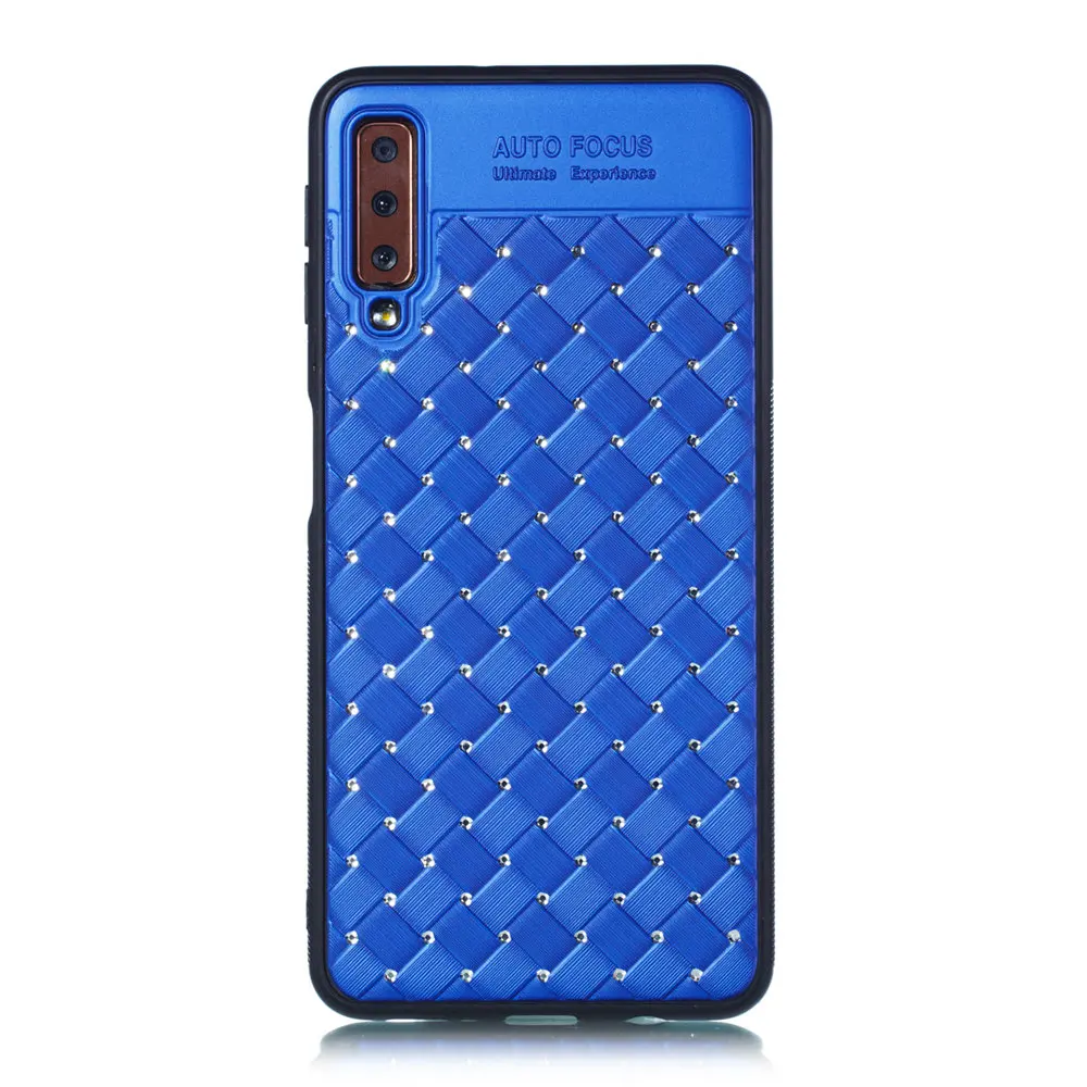 Luxury Glitter Weave Back Case for Samsung Galaxy A10 A20 A30 A50 M10 M20 M30 A6 Plus A9 A7 2018 Diamond Fitted Cover Shell |
