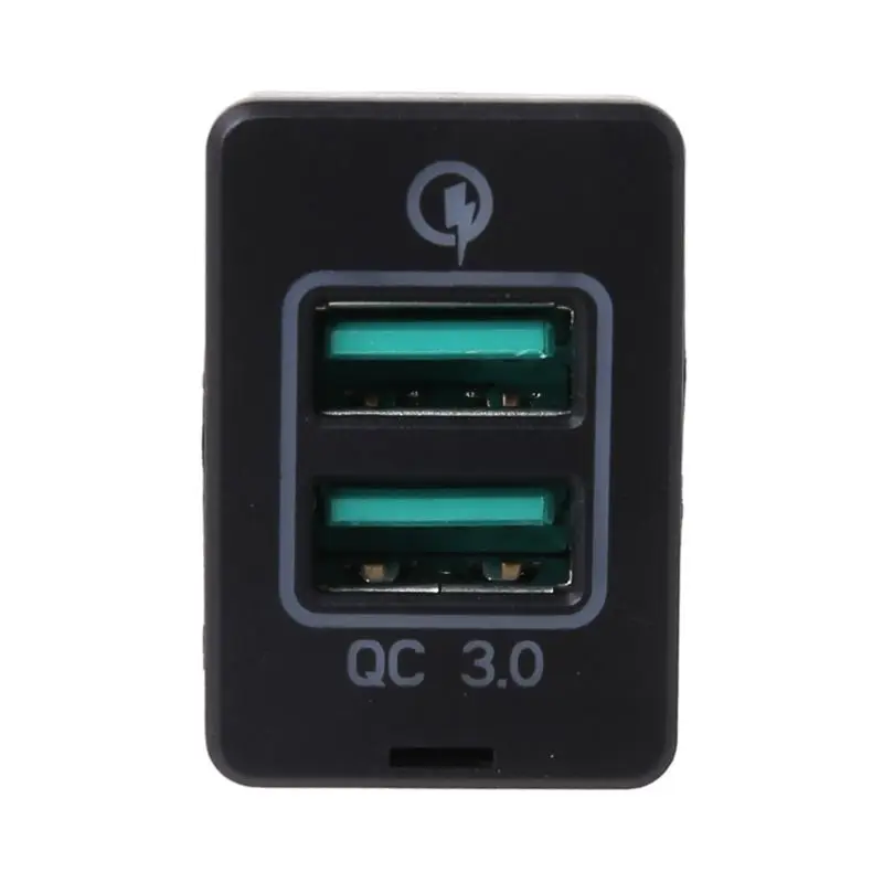 Новинка 2021 автомобильное зарядное устройство Quick Charge 3 0 с двумя USB-портами для TOYOTA
