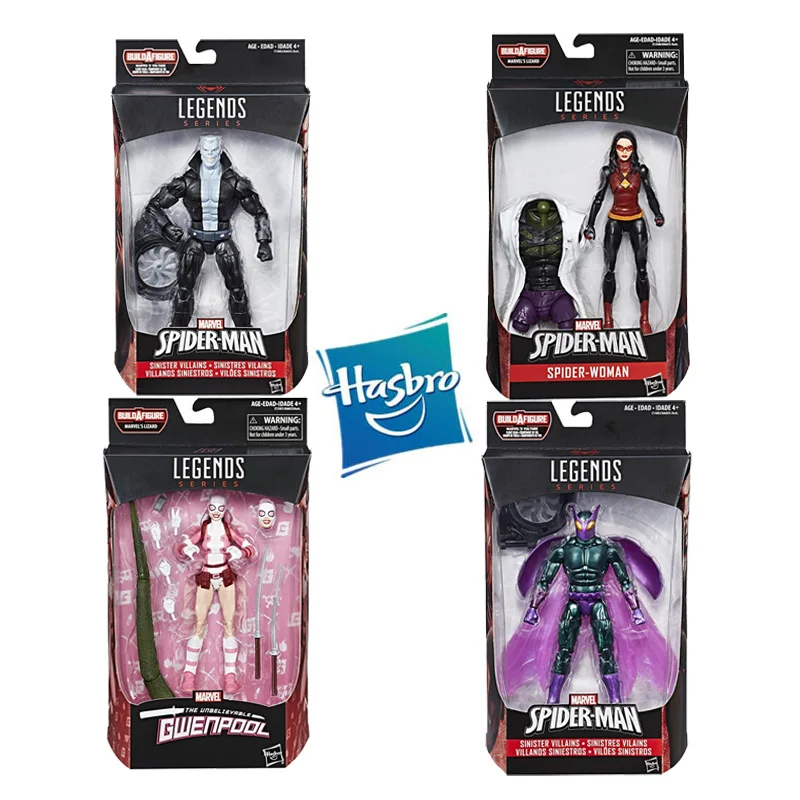 

6 Inch Hasbro Marvel Legends Spider-man Spider-Woman Gwenpool Pvc Anime Action Figures Collection Model Toys Birthday Gifts