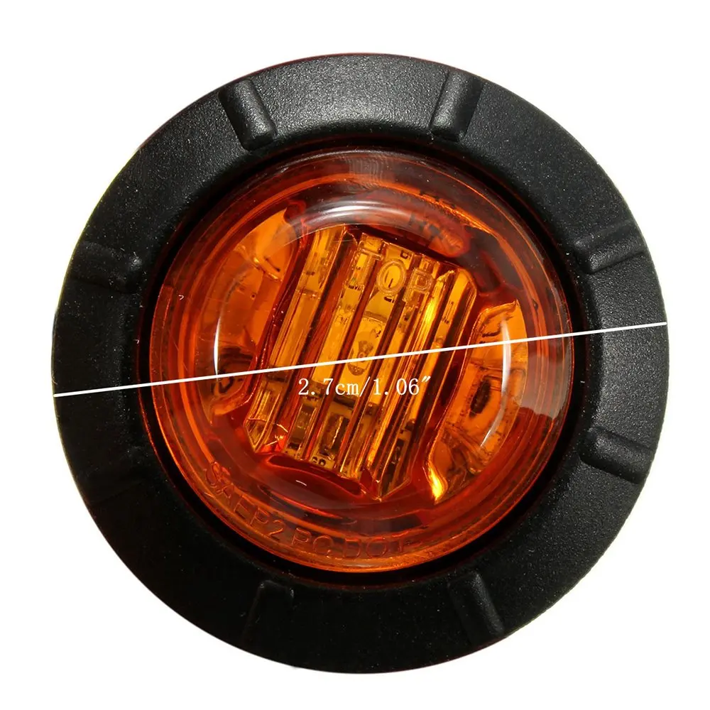 10 шт./компл. 12V 3/4 &quotмини черный копченый янтарь пятно боковые габаритные огни