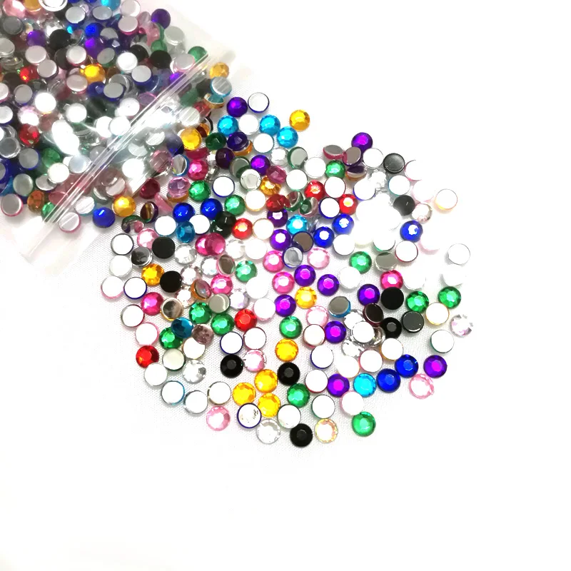 500 шт. акриловые Стразы 5 мм высококачественные круглые бриллиантовые