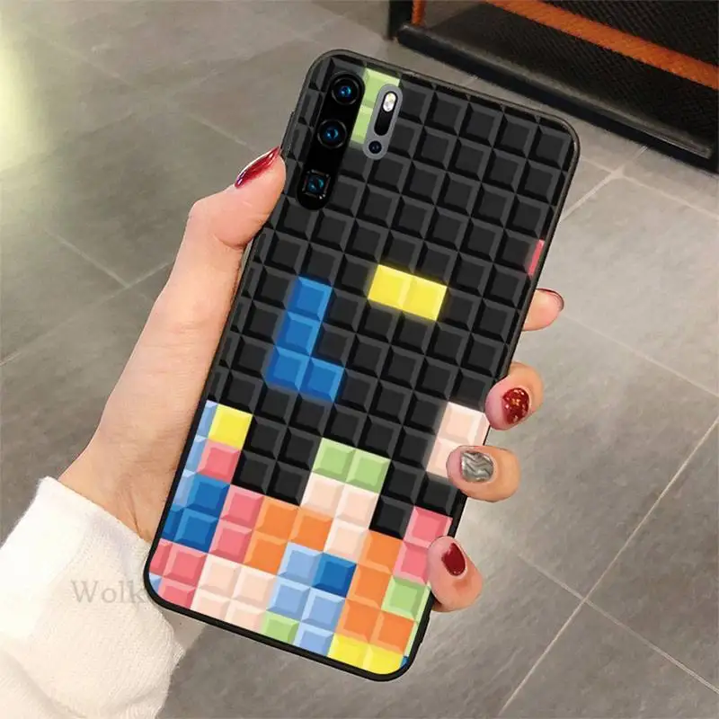 

Classic Games Tetris Phone Case for huawei mate 10 20 lite 20X 30 40 pro nax fundas cover