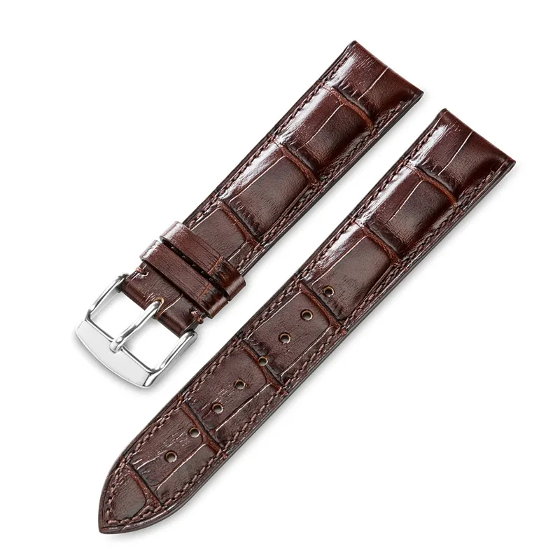 Brown IStrap Ремешки для наручных часов 18 20 22 24 мм для женщин мужчин Quick Release samsung gear S3 подлинные кожаные старинные часы ремешок - Цвет ремешка: Brown