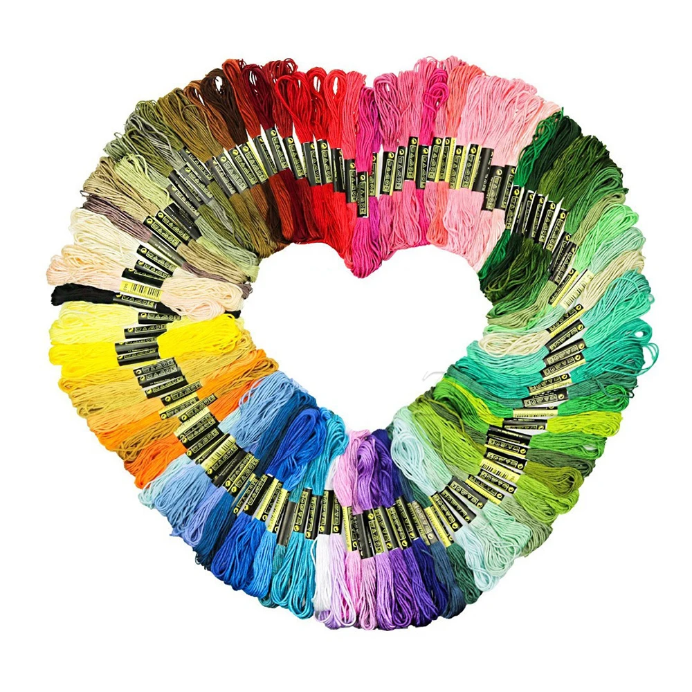 140 мотков в упаковке высококачественная нить для вышивки радужной расцветки