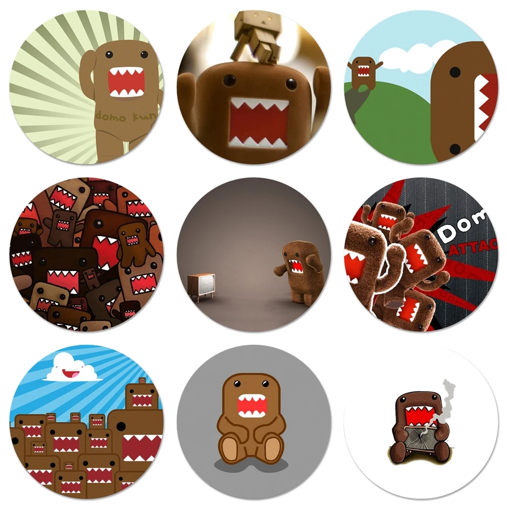 58mm Simple Domo Kun Icons Pins Badge Decoration Brooches Metal Badges For Backpack Decoration