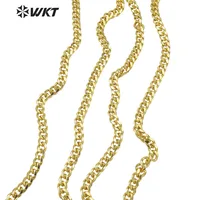 WT-BC159 Most populared big chunky free style Alloy metal Chain in gold plated Resit Tarnishable for necklace chain
