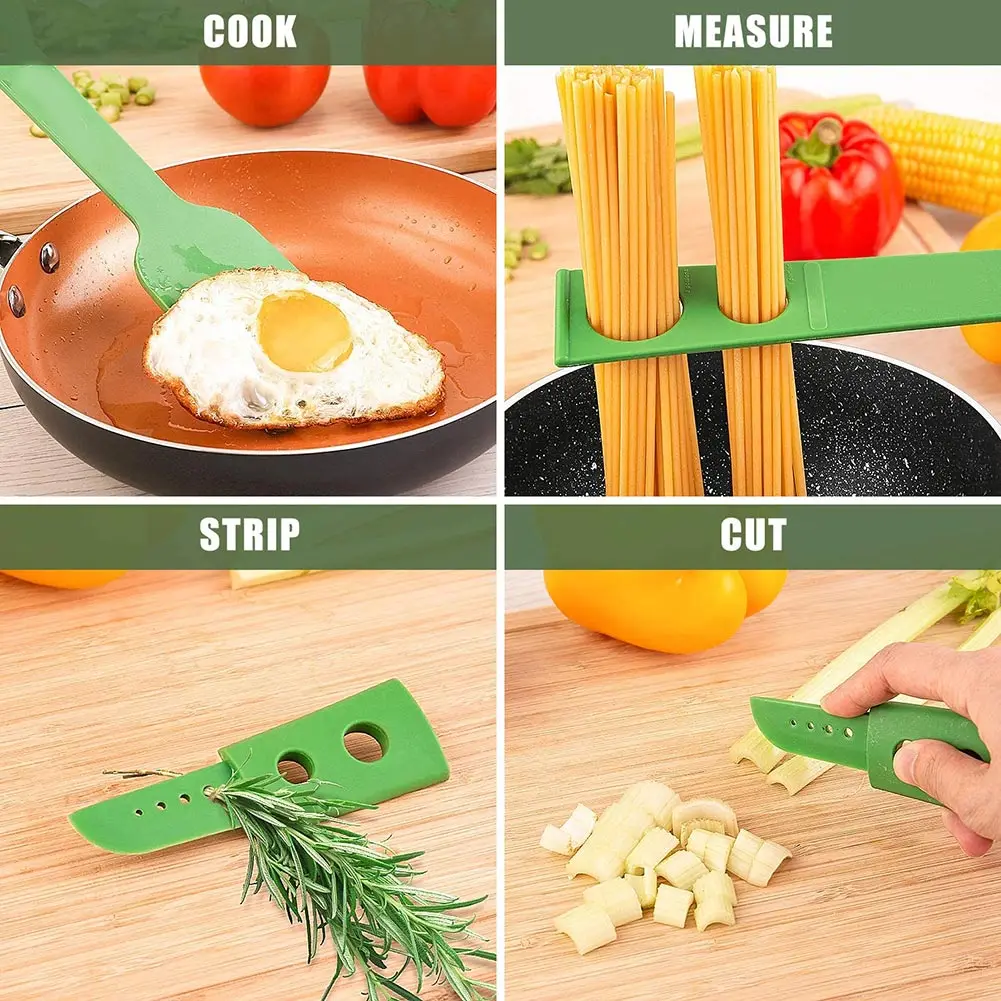 8 in 1 Cookware Kitchen Cutter Measuring Turning Straining Spatula Turner Tool Nylon Material Easy to Clean | Дом и сад