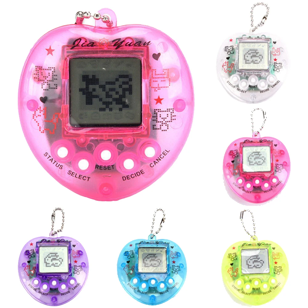 1 шт. электронные игры Tamagotchi подарок для домашних животных брелок в форме сердца