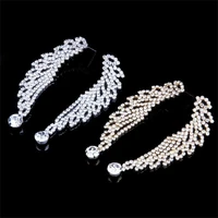 ins luxury rhinestone wings personalized earring jewelry sexy ladies shiny crystal feather ear jewelry gift accessories