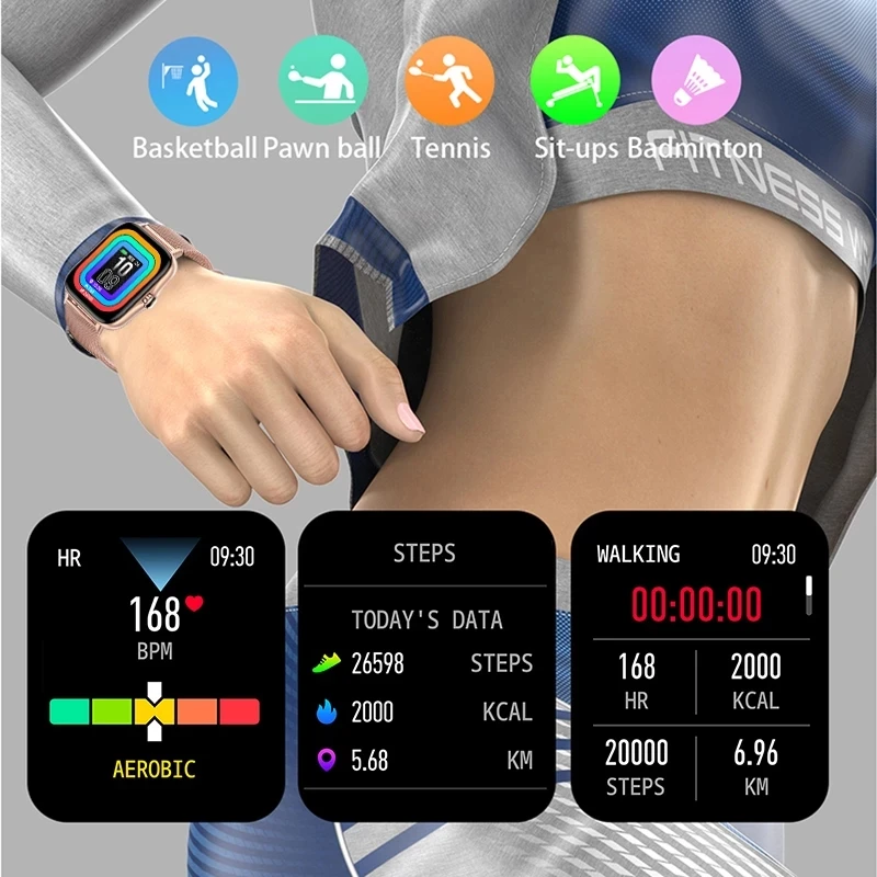 

Bluetooth Call Smart Watch Men Women Smartwatch ECG Fitness Tracker Waterproof 1.69 inch touch screen For Android iOS