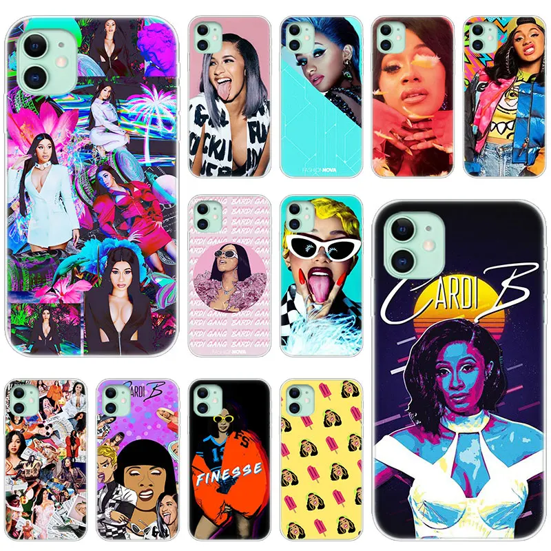 Популярный популярный мягкий силиконовый прозрачный чехол Cardi B для Apple iPhone 11 Pro XS
