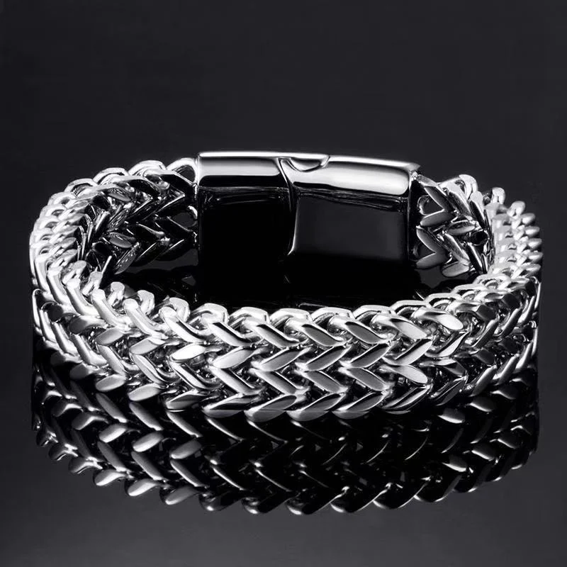 

men's titanium steel bracelet domineering fashion keel chain cool trend personality simple and generous hand decoration gift