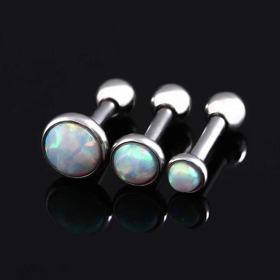 1Pcs 16g Internal Thread Opal Stone Labret Monroe Lip Stud Ring Ear Cartilage Tragus Helix Earring Piercing Body Jewelry | Украшения и