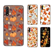 autumn leaves fall pumpkin phone case for samsung a10s a12 a02 a20e m30 a31 a32 a40 a50 s a52 a51 a70 a71 a80 cover fundas coque